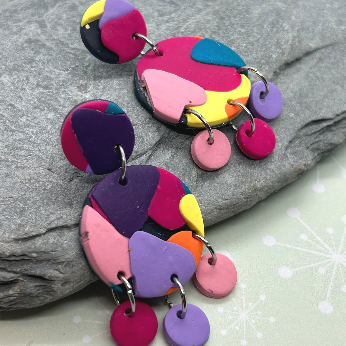 Patchwork Heart earrings - The Argentum Design Co