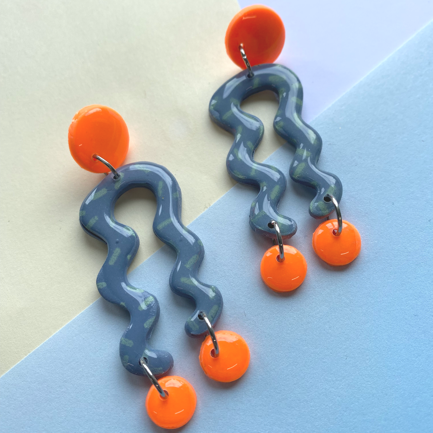 Wiggle Line drop earrings - The Argentum Design Co